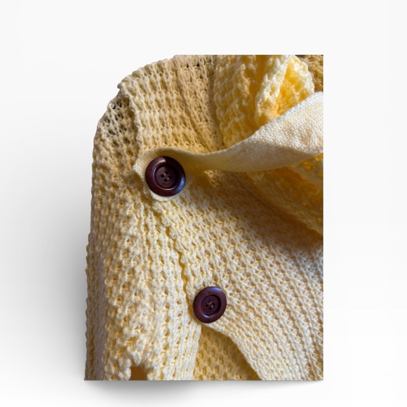 Miracle Yellow Cowl Neck Sweater with Button Accents - Picture 3 of 4